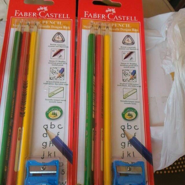 

Faber Castell Junior Pencil isi 3 bonus rautan