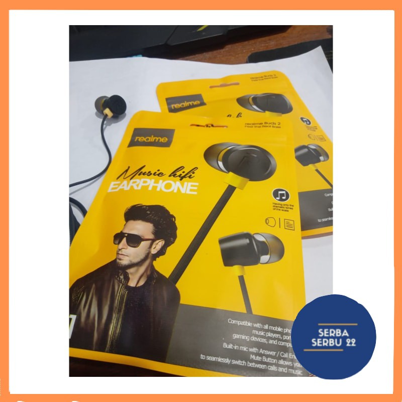 Headset Realme R1 Stereo - Handsfree Earphone Android Universal (SS)