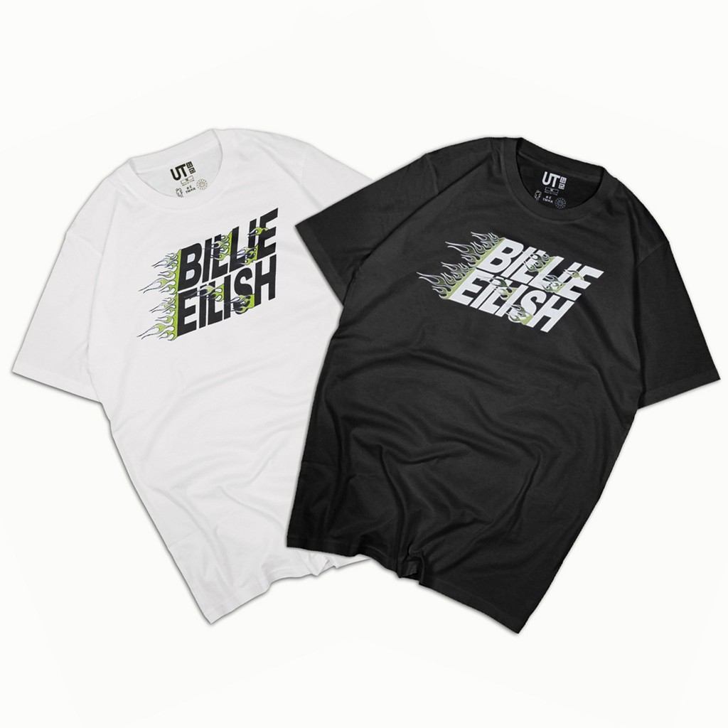 (BISA COD) KAOS UNIQLO X UT - BILLIE EILISH FONT