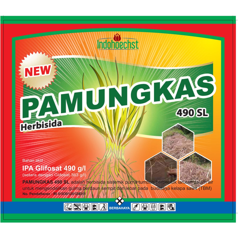 Herbisida PAMUNGKAS 490SL 250ML Roundup racun rumput TIDAK GEMBUR