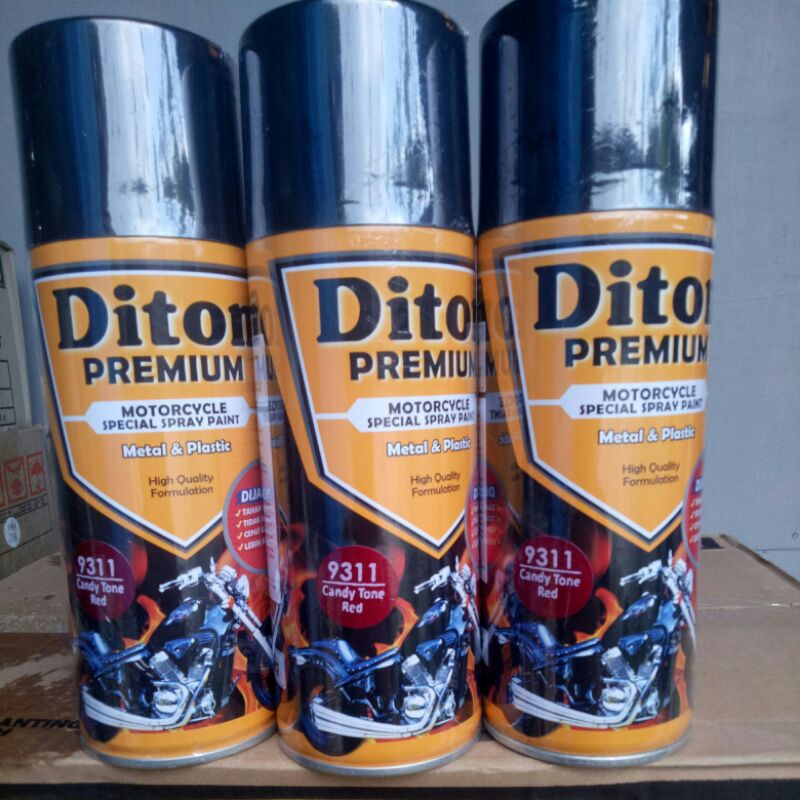 Pilox pilok Diton Premium Candytone Red 9311 candy tone merah 400cc cat semprot diton premium