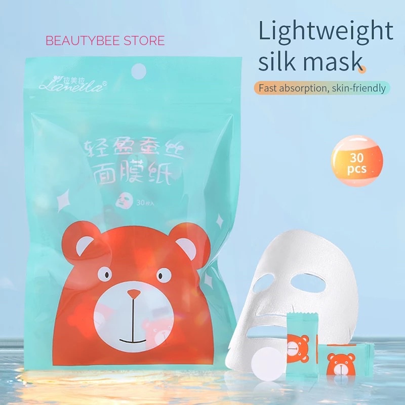 MASKER WAJAH TABLET 3D CUTTING / SHEET MASK LEMBUT PREMIUM ISI 30 PCS D0909