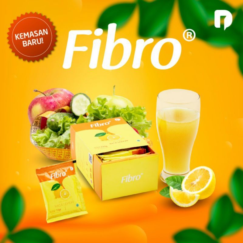 Fibro Fiber Ecer Eceran Satuan 1 Sachet Saset Sasetan Asli Original Rasa Lemon | COD Grosir Murah