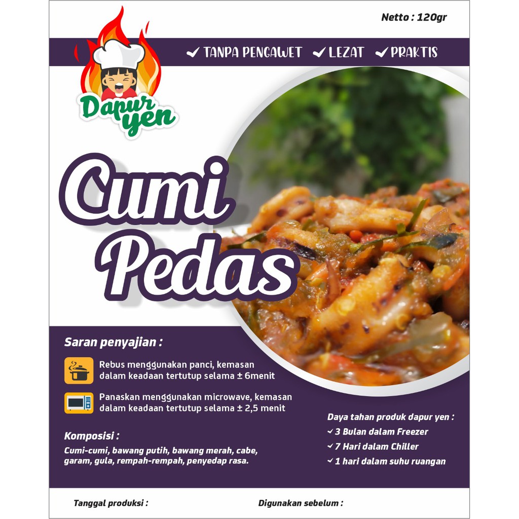 

Cumi Pedas/Makanan Siap Saji/Makanan Instant/Makanan Beku/Frozen Food