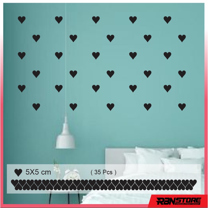 STIKER DEKORASI AESTHETIC UNTUK KAMAR BEBAS PILIH WARNA - CUTTING STICKER HOME DECOR RBN0056