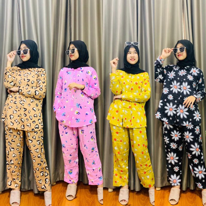 [Termurah] Best Seller| PREMIUM DAILY SET PAJAMAS ONE SET SETELAN TIE DYE MOTIF SET | MECCA SET|MEDI