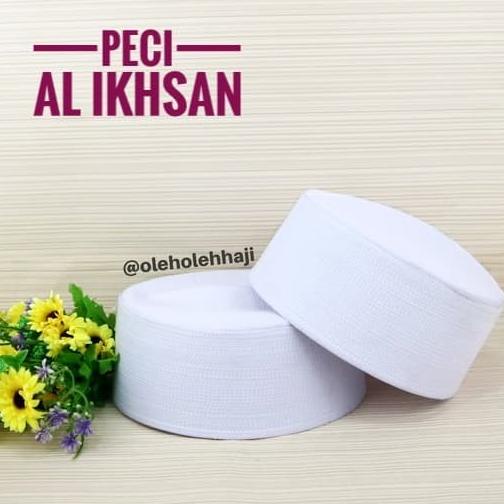 Peci Songkok Kopyah Kopiah Haji Putih Polos Kaku Al Ikhsan Per Kodi