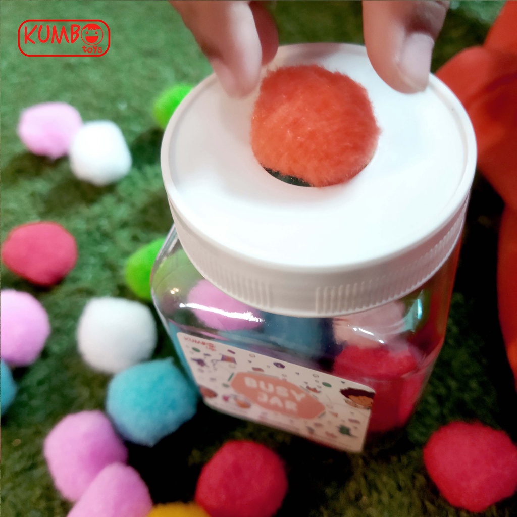 Mainan Montessori Busy Jar Fine Motoric Play Mainan Sensory