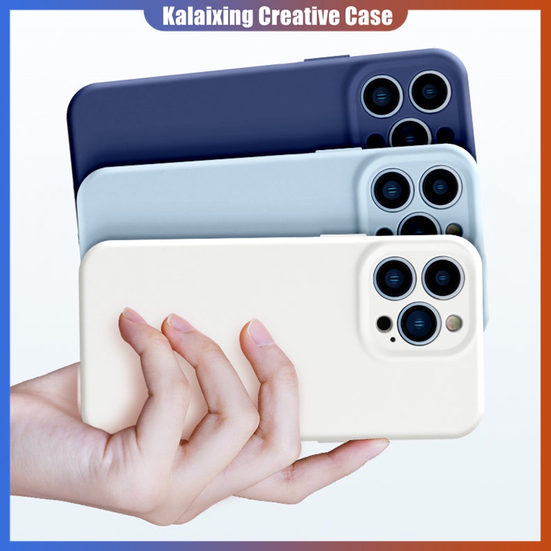 【Dengan Logo】Soft Case Bahan Silikon Velvet Shockproof Untuk iPhone 14 Pro Max 14 Plus 14Pro 14Plus