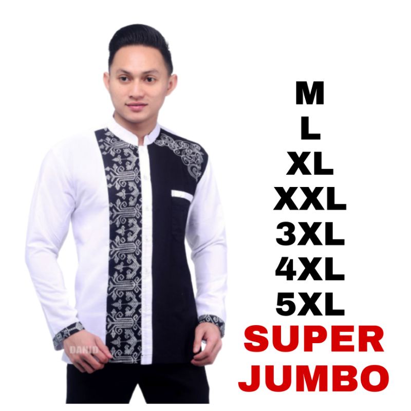 FIKDA Batik KOKO  Jumbo M / 5XL koko  Lengan Panjang Motif 20 MURAH BATIK JUMBO