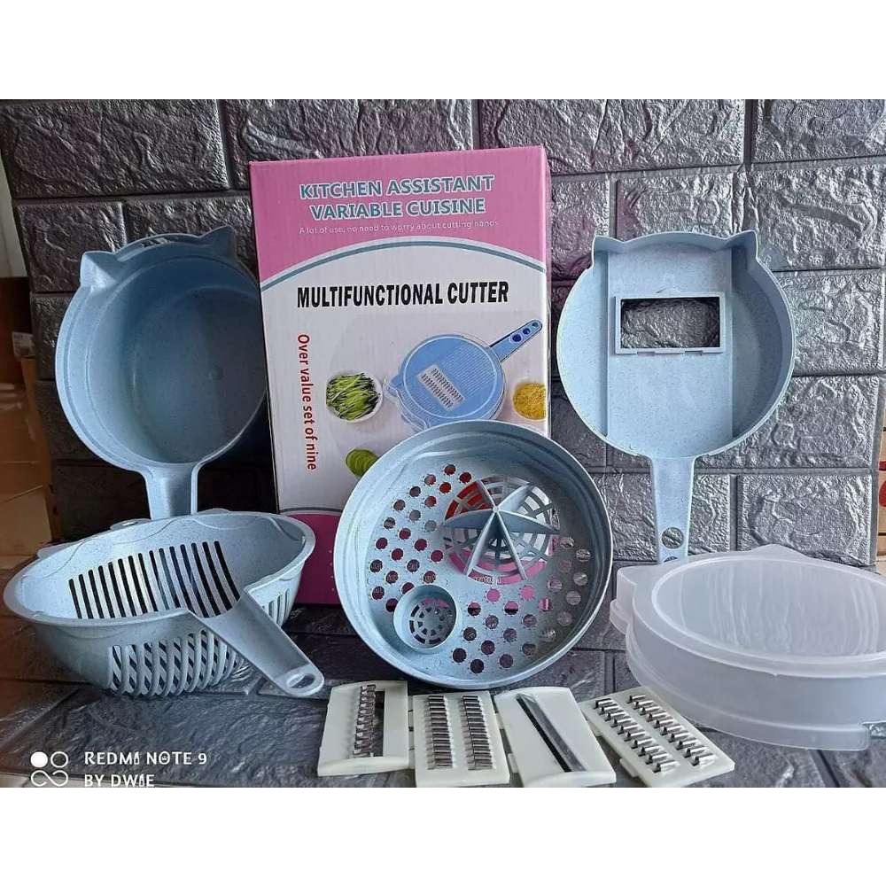 Pemotong Sayur 9 In 1 Multifunction Cutter Pemotong Parutan Buah Sayur