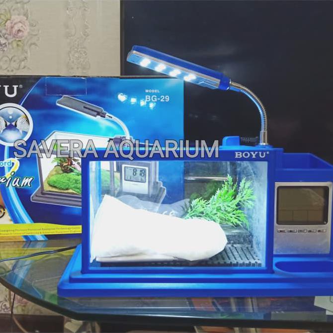restok BOYU BG 29 / 29x16x13cm / AQUARIUM SET KECIL LAMPU FILTER unggulan
