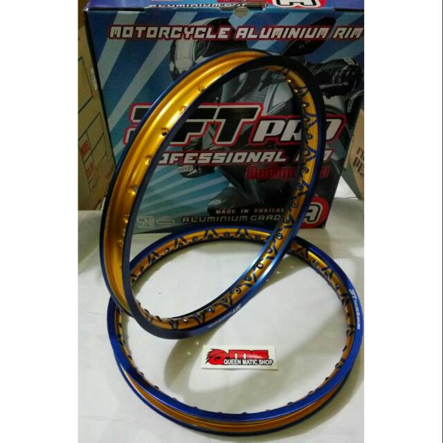 Velg velk DFT Thailand V-line blue/gold Ring 17