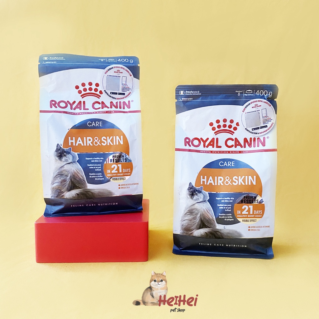 Royal Canin Cat Hair &amp; Skin Care Dryfood 400 gr - Promo Makanan Kucing Dewasa Mempercantik Bulu