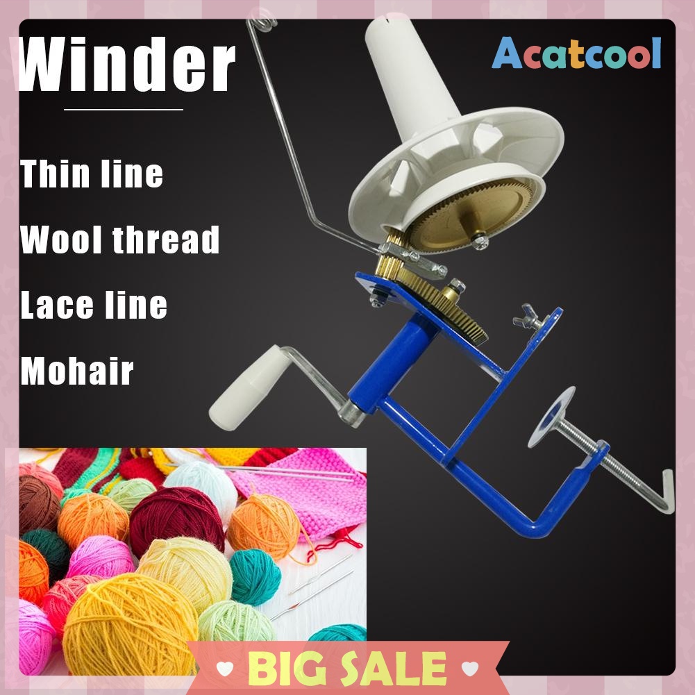 Large Metal Yarn Fiber String Ball Wool Hand Operated Cable Winder Machine