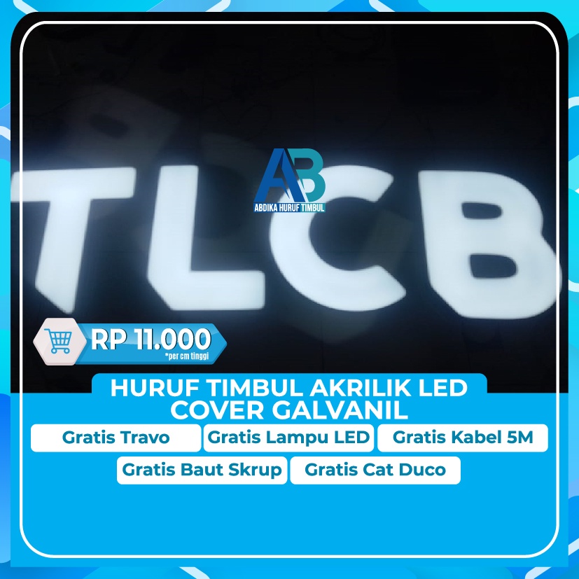 Jual HURUF TIMBUL AKRILIK LED COVER PLAT GALVANIL ACRYLIC NYALA ...