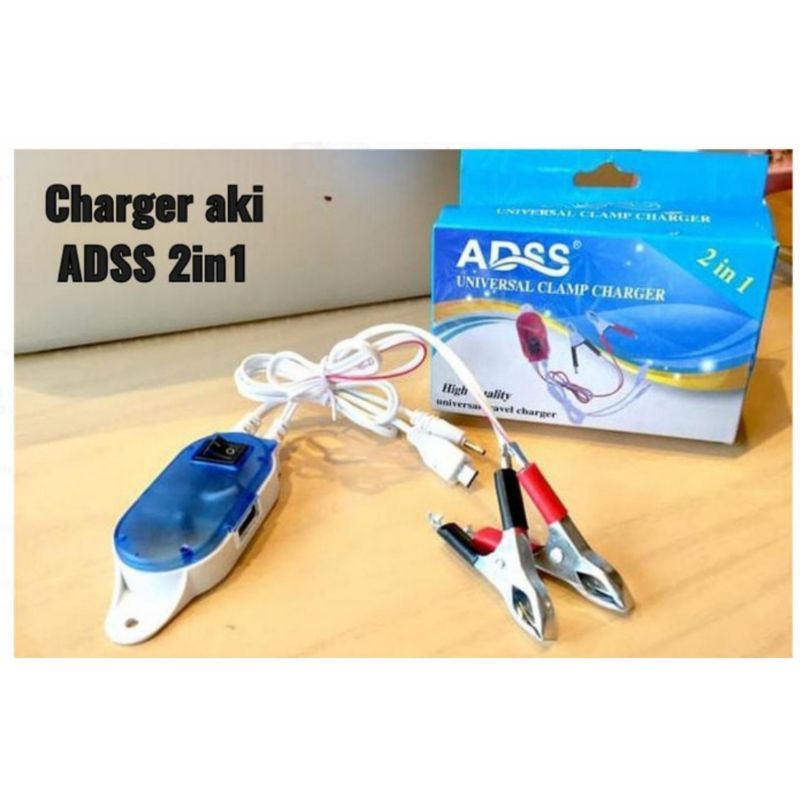 Charger Aki Adss 2USB 2 in 1