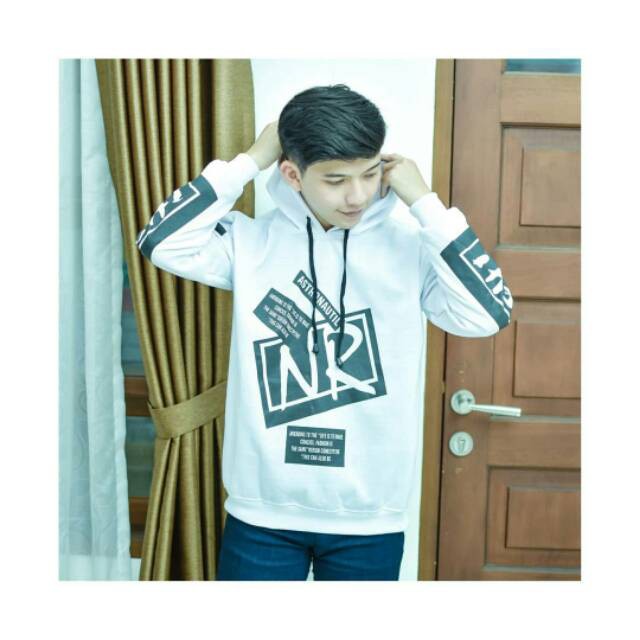 Mokokomo NR Flecee Sweater Hoodie Pria Lengan Panjang Baju Pria Atasan Pria