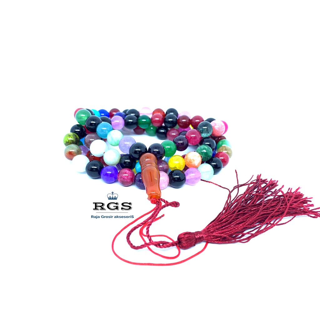 Tasbih Batu Giok Asli Natural 99 Butir