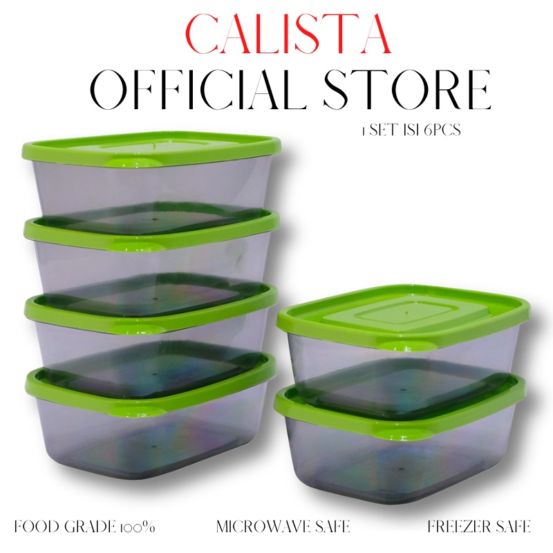 Food Kontainer Container Set Toples Calista Furano Smoke 6pcs Toples Set Toples Plastik Food Container Food Storage Tempat Penyimpanan Makanan Set