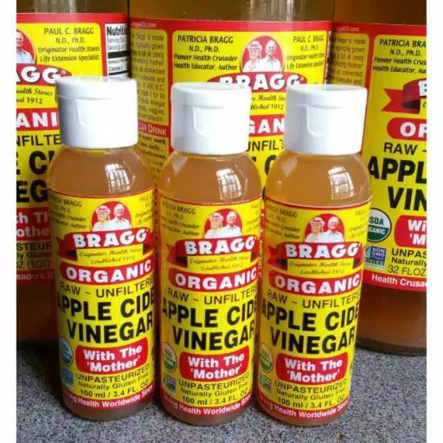 Cuka apel 100ml BRAGG CIDER VINEGAR , untuk jerawat ...