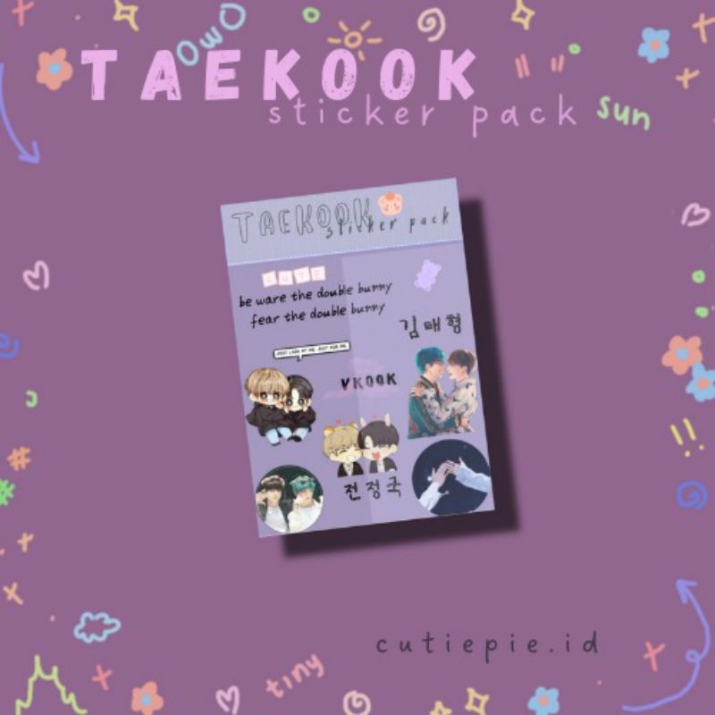 

[ready stock] DECO STICKER TAEKOOK VER STIKER VINLY STICKER DEKORASI DAILY JOURNAL STIKER FANMADE