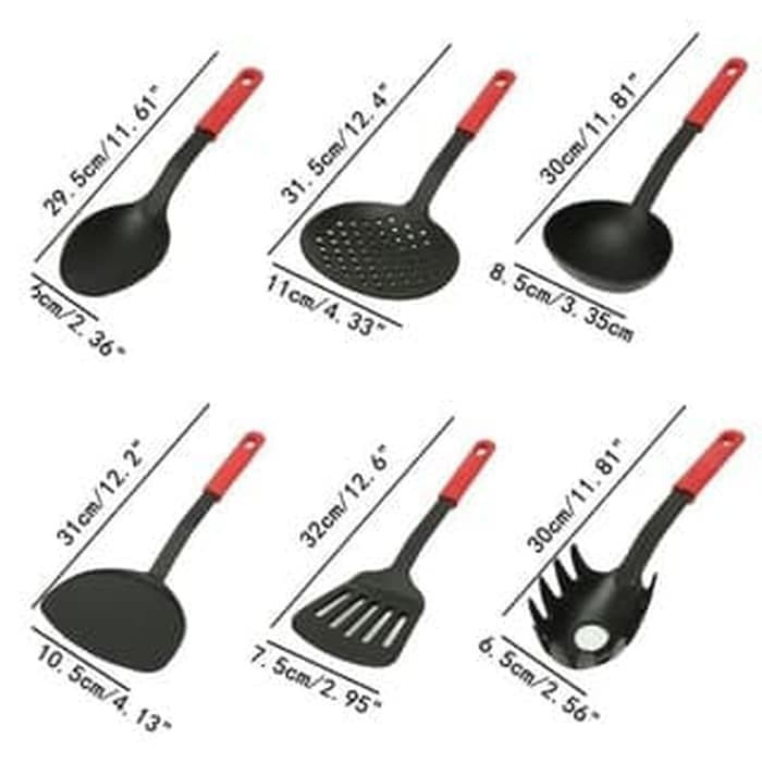 KINDSTORE❤ | PERALATAN MASAK SPATULA SET 6IN1 - KITCHEN TOOLS SET 6IN1 - GOOD QUALITY