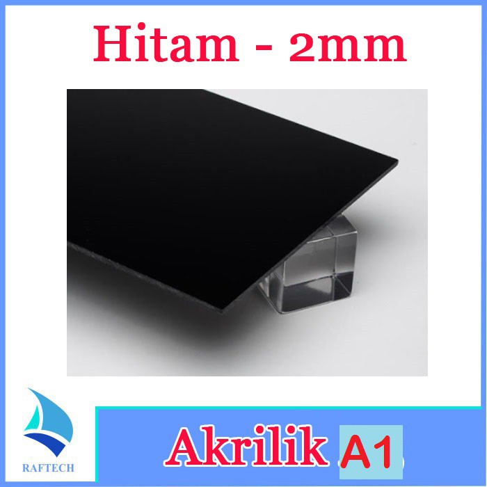 Akrilik / Acrylic A1 Hitam Pekat Tebal 2 mm Acrylic Marga Cipta