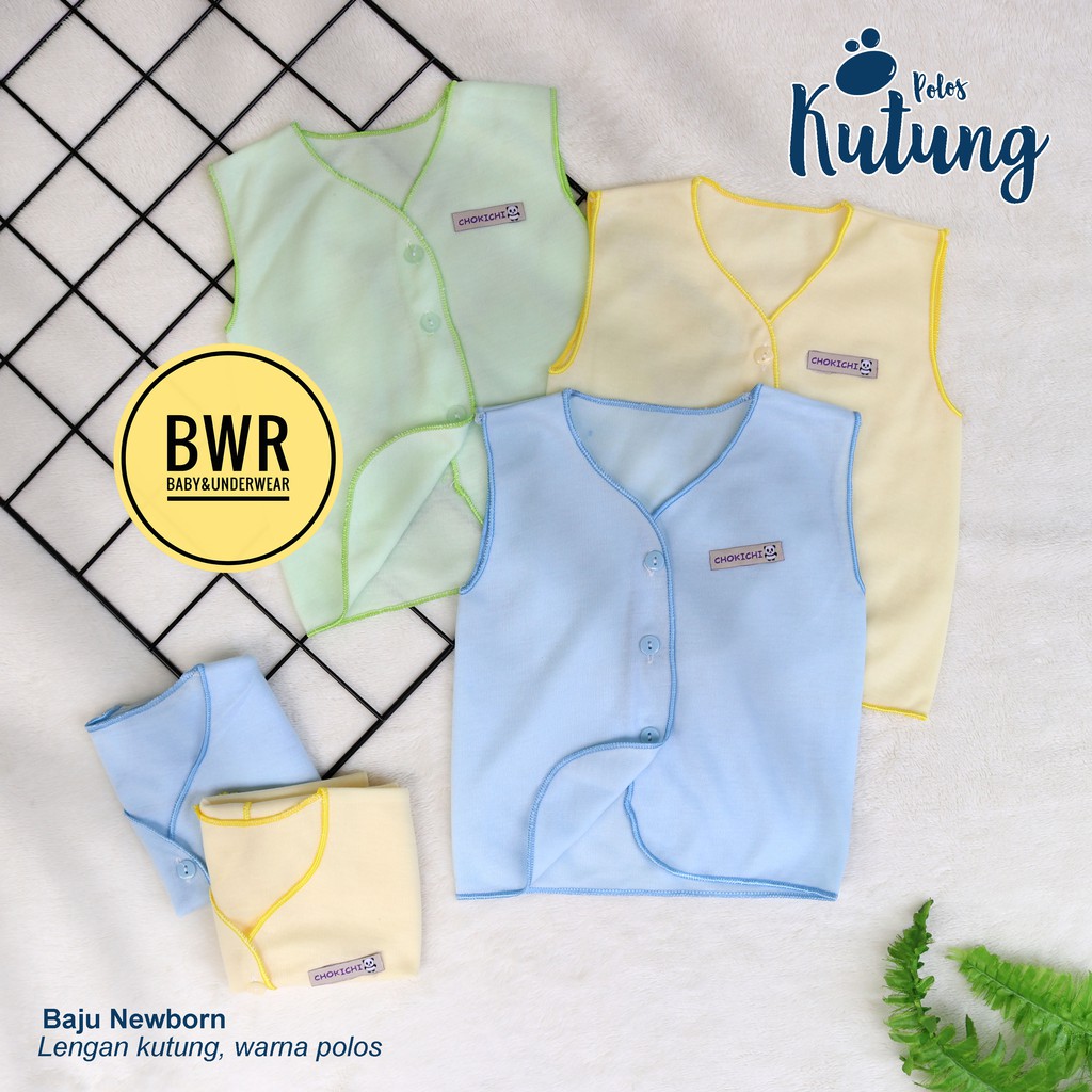 [ 6pc ] Baju Chokichi Polos Warna [ IV I5 - K5 ] Baju bayi newborn dasar warna berkualitas - Bwr