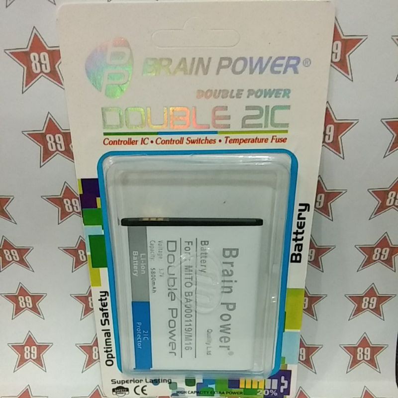 Battery batre Mito Ba000119 M16 Brain power