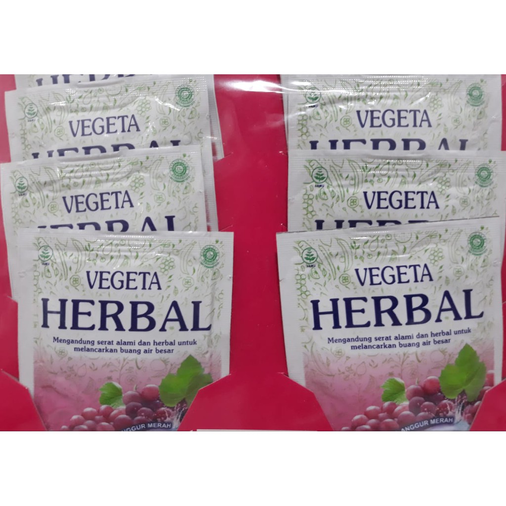 Vegeta Herbal Isi 12 Sachet / Memperlancar buang Air Besar / Menyerap Racun Tubuh