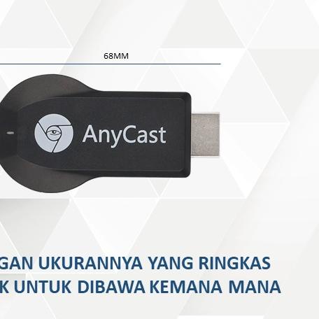 ANYCAST HDMI DONGLE WIFI DISPLAY / MIRACAST HP KE TV / ALAT PENGHUBUNG HP KE TV LED / TV WIRE RECEIV
