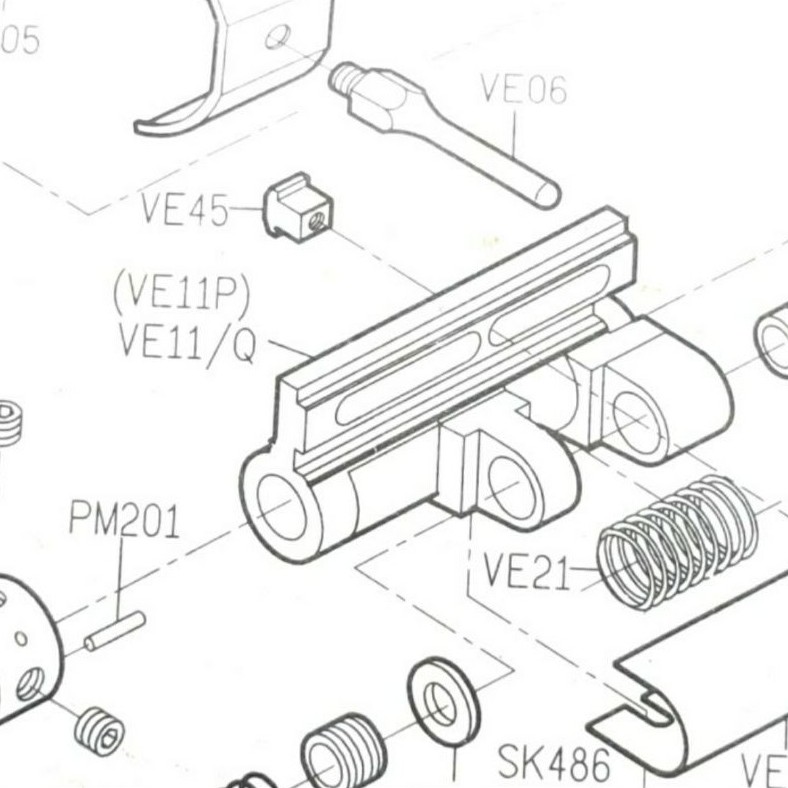 Dudukan Looper VE-11Q Asli Siruba Mesin Karet Siruba VC008 12 Jarum