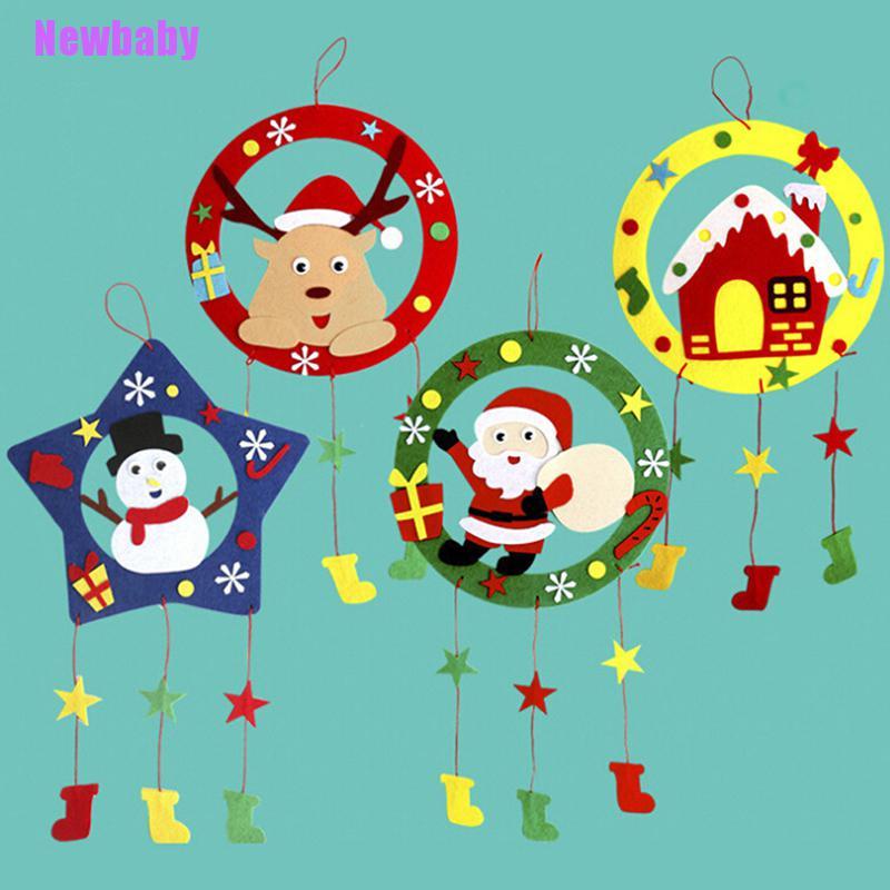 (Newbaby) Mainan Lonceng Angin Bahan Felt Untuk Kerajinan Tangan Anak DIY