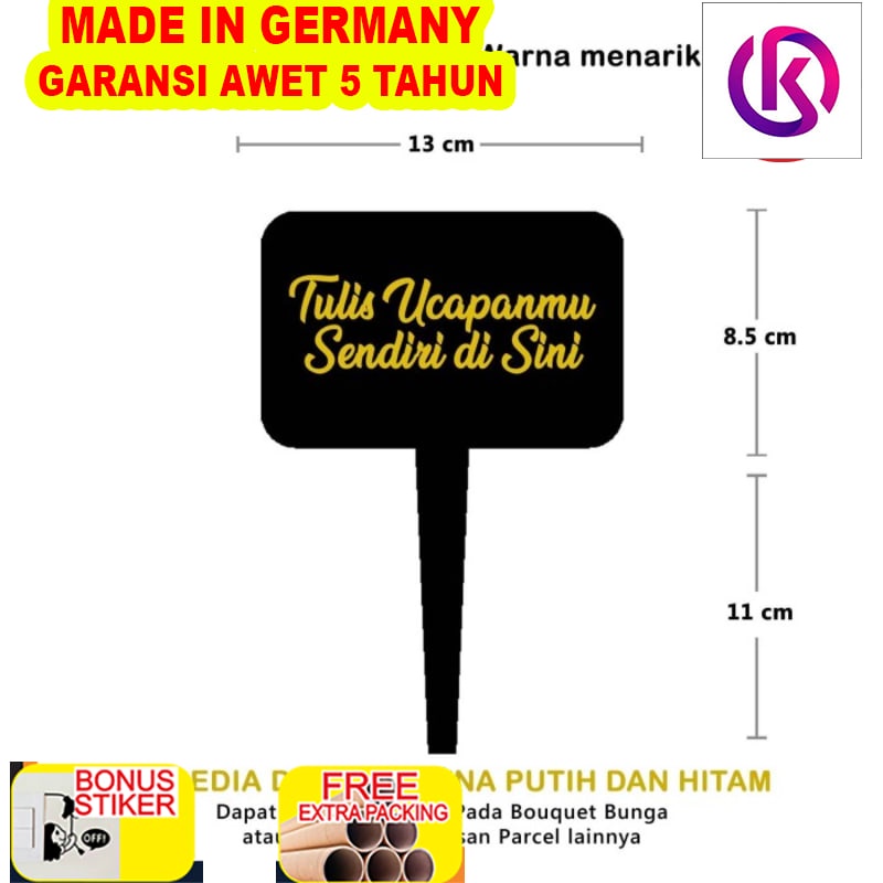 

Murah Cake Topper / Topper Kue Akrilik -Polos KOTAK - Hiasan Kue Ulang tahun