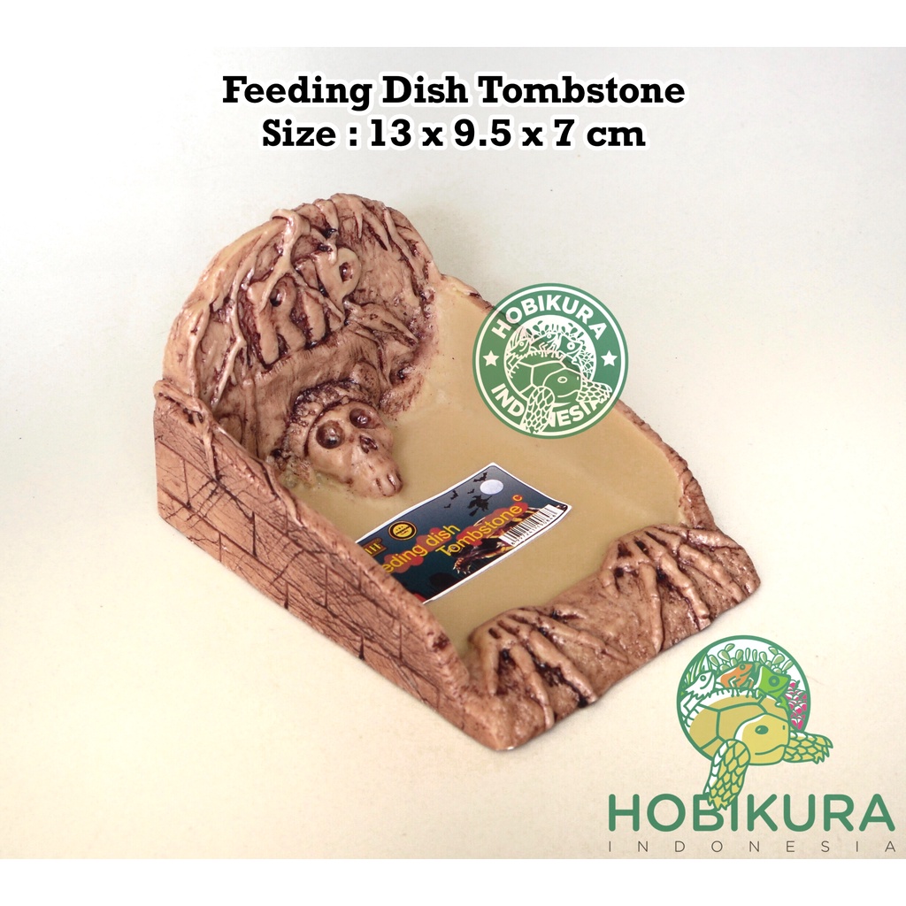 Feeding Dish Tombstone Tempat Makan Kura Sulcata Kadal Tegu Gecko
