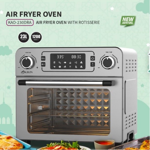 Kirin Air Fryer Oven 23 Liter Rotisserie KBO-230DRA 230DRA Stainless