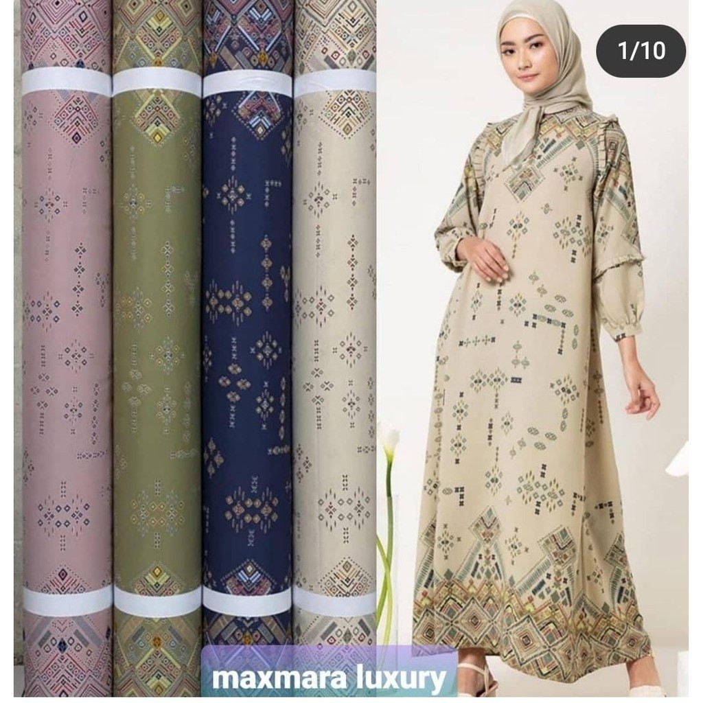 Kain Maxmara Lux n DiorSilk motif Kamillia harga per setengah meter