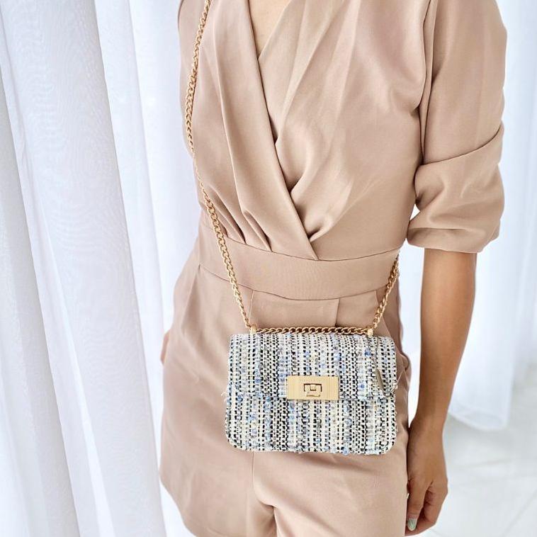 CK WOVEN CHAIN TIKAR KNITE BAG||TAS WANITA CHARLES&KEITH||TAS ||TAS CNK ||TAS CK ANYAM WODEN BOXY ME