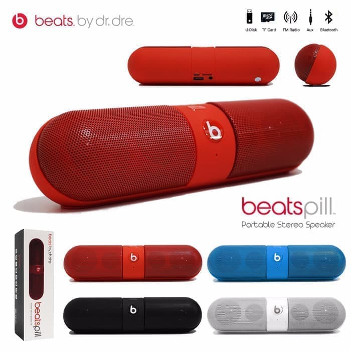 Speaker beats pill / speaker kapsul stereo bluetooth by dr dre elektronik audio speaker murah