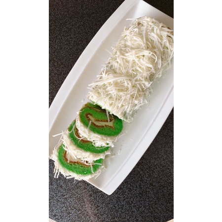 roll cake pandan keju