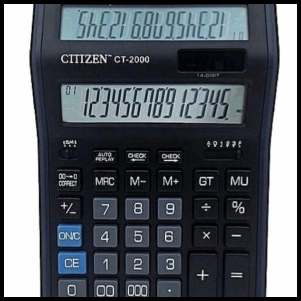 

Kalkulator Citizen 2000 2 Layar 14 Digit / Calculator Dagang Besar