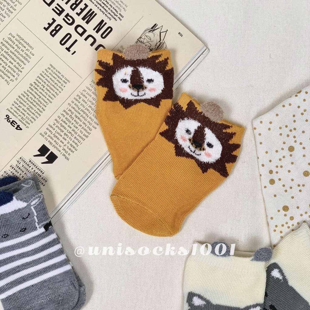 TERMURAH import Kaos kaki bayi motif 3in1 3D newborn 0-6 bulan laki laki perempuan lipat kualitas premium baby socks