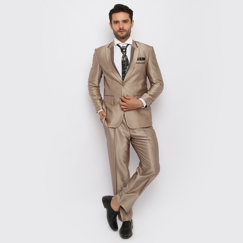 Jas Wedding semi WOOL Jas Pria Stelan Jas nikah dan Celana Blazer Jas Pengantin nikahan Jas Formal-5