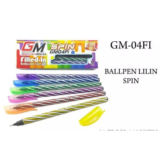 

Ballpoint Spin/ Pulpen Lilin - 12 Pcs/ Buah