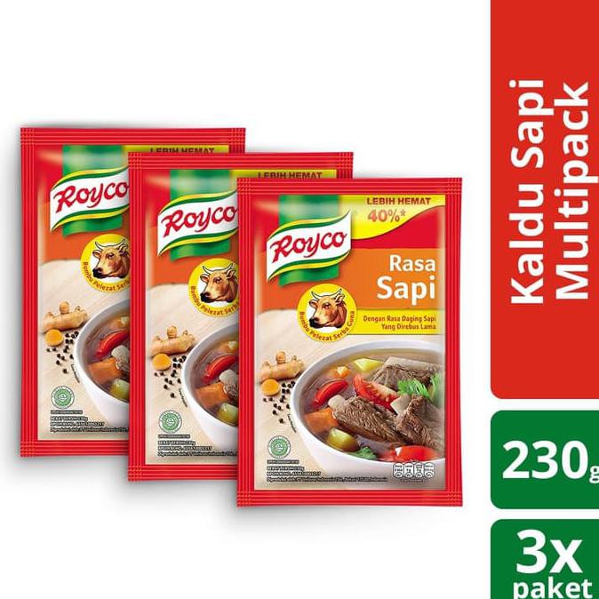 

Royco Bumbu Kaldu Sapi 230g Multi Pack