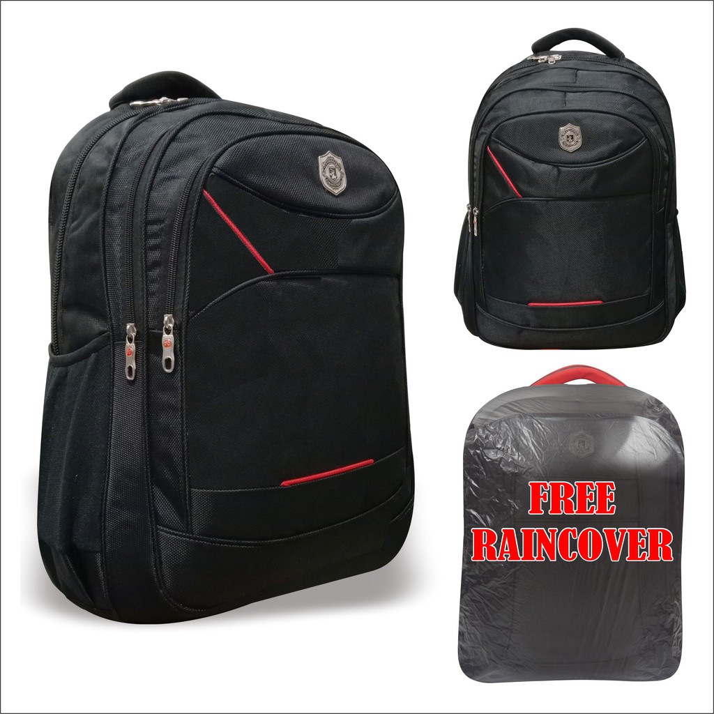 PG 9714 - Tas Ransel Laptop Polos Model Polo Bagpack Rangsel Pria Wanita Unisex Bahan Tebal