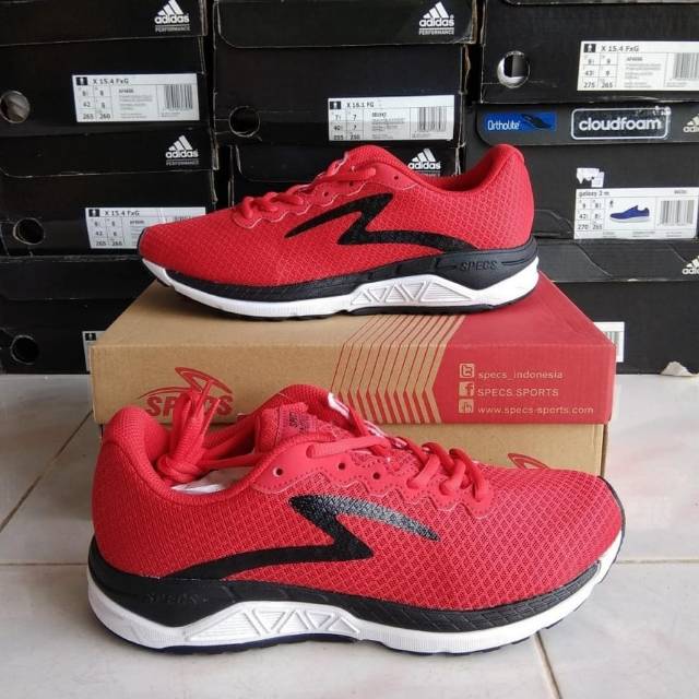 Original BNIB Sepatu Running Specs Dual Enduro True Red Black White