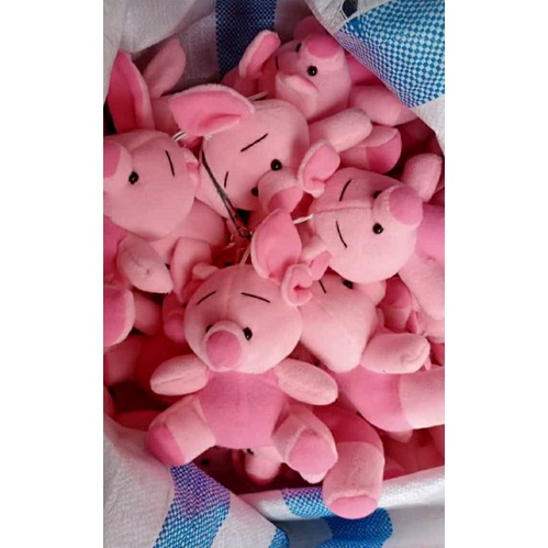 boneka gantungan kunci boneka tempel kaca piglet boneka babi