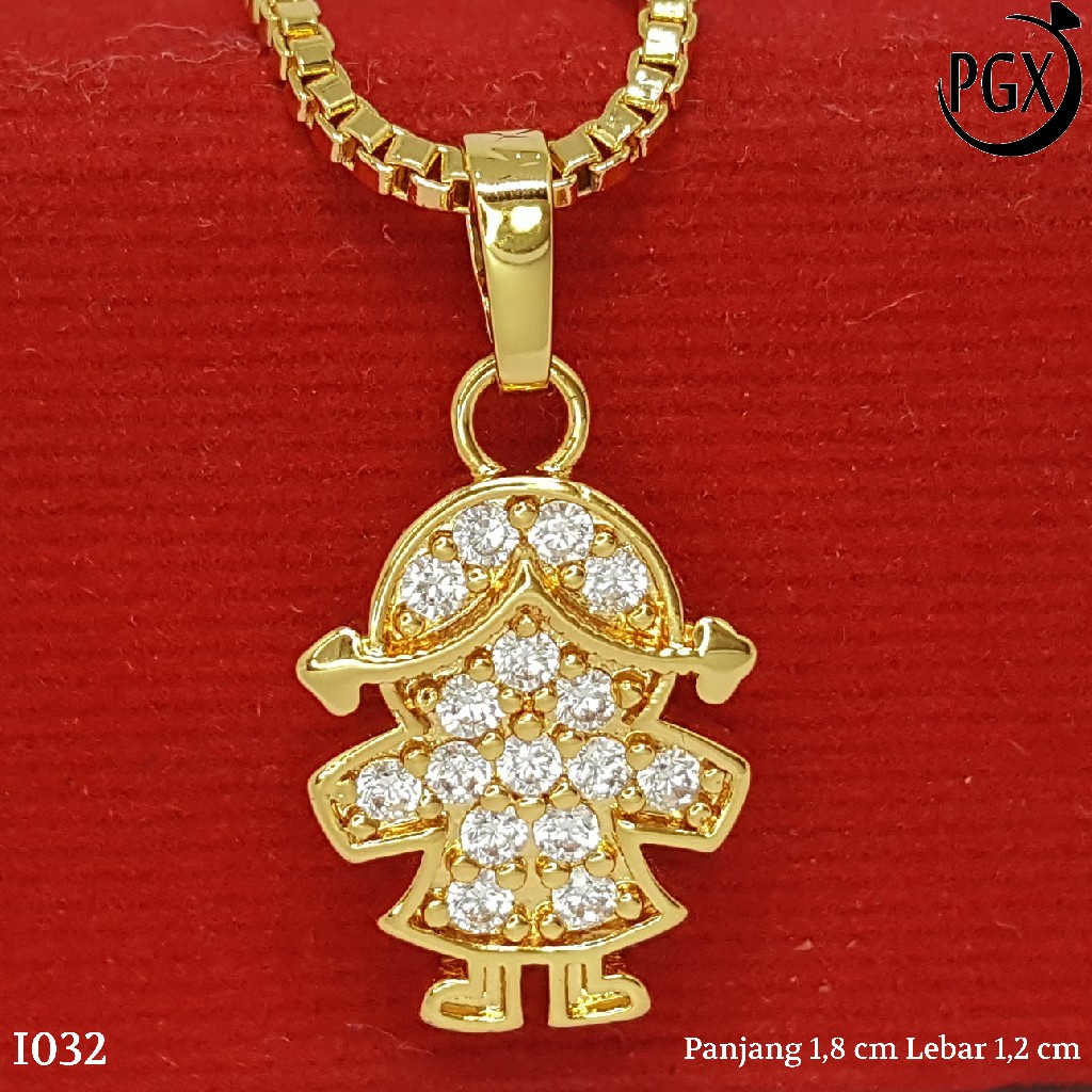 PGX Liontin Kalung Xuping Wanita Aksesoris Fashion Perhiasan Lapis Emas  - I032